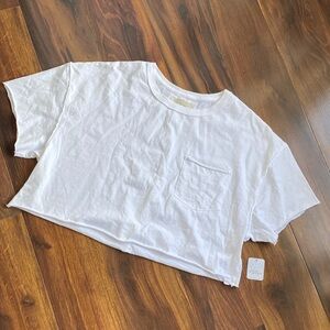 We the Free Boxy Cropped Pocket T-Shirt Crewneck NWT